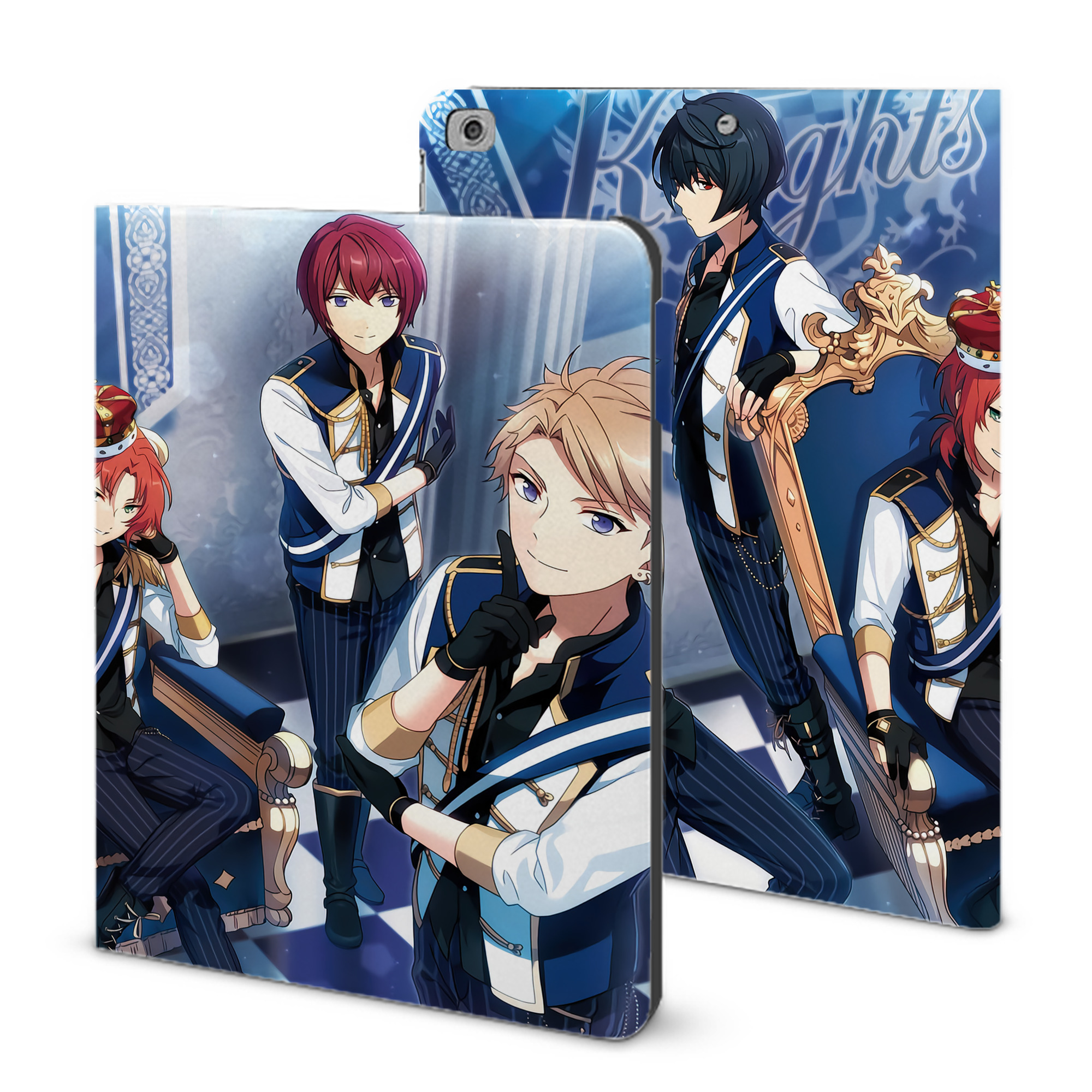 （画像用） あんさんぶるスターズ! Ensemble Stars IPad ケース ブック型 PUレザー TPU 耐衝撃 軽量 薄型 ペン収納なし 全面保護 IPad 各モデル対応